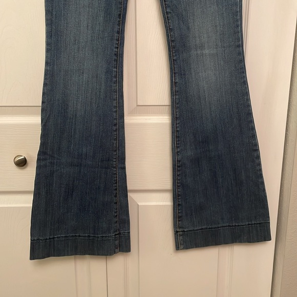 Flying Monkey Denim Blue Jeans with Bell Bottoms Flare Wide Legs - Picture 5 of 17